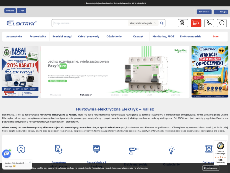 Elektryk.net.pl - Hurtownia Elektryczna