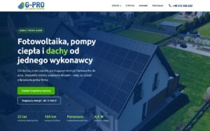 Nowa strona G-PRO ECO ENERGY - fotowoltaika, pompy ciepla i dachy, Kalisz