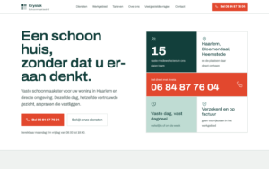 Strona internetowa schoonhaarlem.nl - firma sprzątająca Haarlem