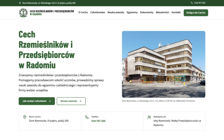 Cech Rzemieślników i Przedsiębiorców w Radomiu - Strona Samorządu Rzemiosła bez Wtyczek, Lighthouse 100